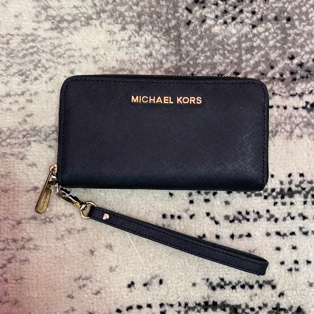 Michael Kors Black Wristlet Wallet